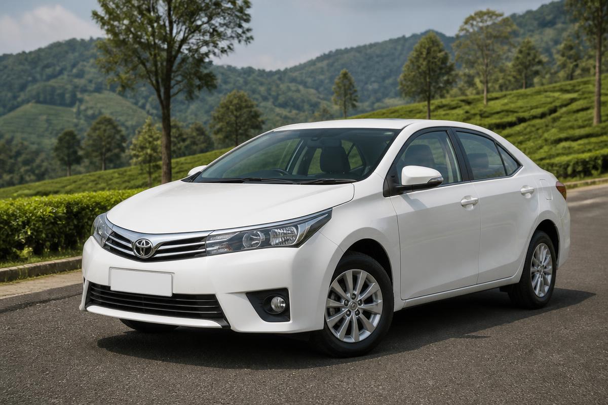 White Toyota car